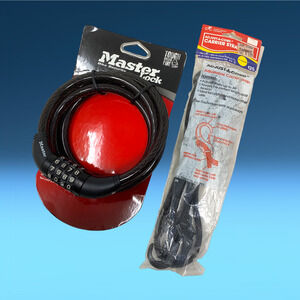 NEW Master Lock Back Trails Sport 5' Combination Cable Lock 12 mm Bicycle Strap